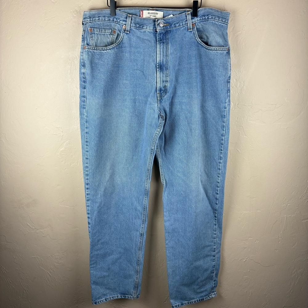 Levi's Light Blue Relaxed Fit Jeans 550 42 x 36 Cotton